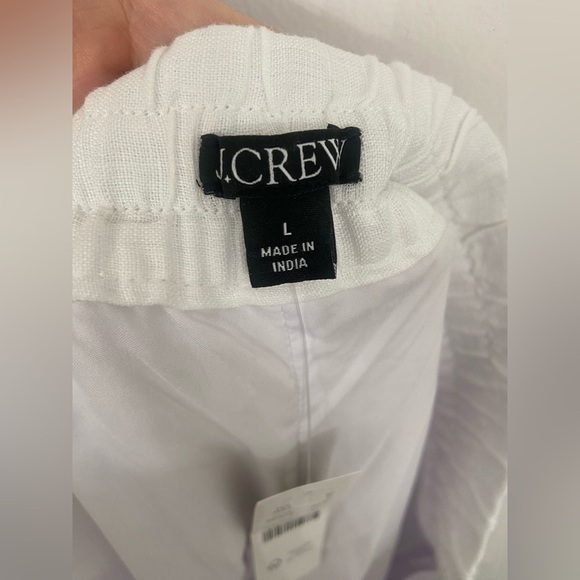 NWT J. Crew Wide Leg Seaside Linen Pant White Size Large - Picture 6 of 7